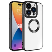 iPhone 15 Pro Kılıf Kamera Korumalı Logo Gösteren Omega Kapak - 4