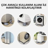 Gürültü Engelleyici Ve Kaymaz Titreşim Önleyici Kauçuk Ayak Petleri Çamaşır Makinesi Stoper 4'lü Set - 4