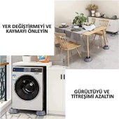 Gürültü Engelleyici Ve Kaymaz Titreşim Önleyici Kauçuk Ayak Petleri Çamaşır Makinesi Stoper 4'lü Set - 3