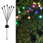 Led Güneş Enerjili 6 Lı Karışık Renkli Sallanan Bahçe Lambası - 2