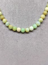 Yeşil Opal Taşı Kolye 8mm (Sabit Klipsli) - 2