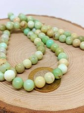 Yeşil Opal Taşı Kolye 8mm (Sabit Klipsli) - 4