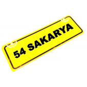 54  SAKARYA Yazılı Sarı Dekor Plaka Sök Tak Pratik - 1