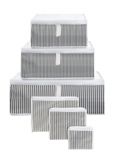 Valiz İçi 6lı Düzenleyici Yeni Doğan Organizer Set Gri Çizgili - 2