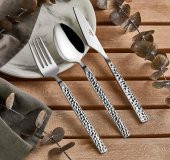 Amboss Crystal 18 Parça Paslanmaz Çelik Çatal Kaşık Bıçak Seti Kutulu - 1