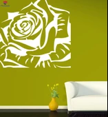 Büyük Oturma Odası, Yatak Odası Sticker Gül Tomurcuğu Muhteşem Çiçek Süs Duvar Sticker thumbnail 1