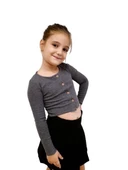 Kız Çocuk Crop Hırka - 8