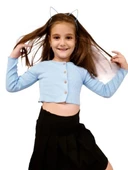 Kız Çocuk Crop Hırka - 12