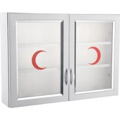 Çelik Ayna Çift Kapaklı Büyük Ecza Dolabı İçi Dolu Full Paket 846 - 1