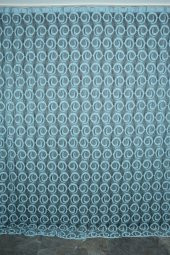 VAKKO  MODEL MAVİ RENK İP PERDE HAZIR DÜĞMELERİ DİKİLMİŞ İP PERDE 300*270 cm - 4