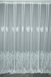 SELVİ GÖBEKLİ MODEL KIRIK BEYAZ RENK TEK KANAT Hazır Dikilmiş Pileli Fon Perde 300*260 Cm thumbnail 3