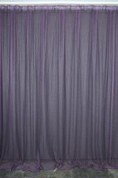 BAKLAVA MODEL MOR RENK TEK KANAT Hazır dikilmiş Pileli Fon Perde 300*260 cm thumbnail 1