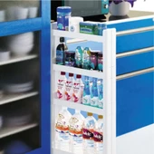 Motek Çok Amaçlı Tekerlekli Organizer Mutfak Banyo Rafı Beyaz SR-04 - 5