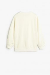 Koton Kız Çocuk Sweatshirt Uzun Kollu Bisiklet Yaka Pul Detaylı Pamuklu - 2