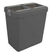 Motek 80 Litre Hassas Kapaklı Çift Gözlü Geri dönüşüm Çöp Kovası - 1