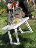 Portatif Plastik Katlanabilir Av Balık Kamp Piknik Masası Büyük thumbnail 5