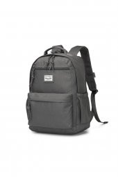 Bagacar Smart Bag 3198 Okul ve Günlük Laptop Bölmeli Sırt Çantası Koyu Gri - 1