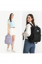 Bagacar Smart Bag 3198 Okul ve Günlük Laptop Bölmeli Sırt Çantası Koyu Gri - 5