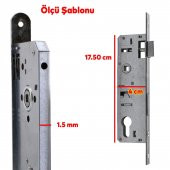 Kale Kapı PVC Kapı Gömme Kilit Gövde Wc Banyo Kilidi Gövdesi Silindirli 30 mm - 2