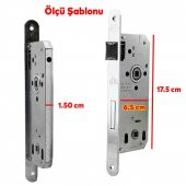 Hok Kapı Ekstra Gömme Kilit Wc Banyo Kilidi Oval Köşeli ET-40M 40 mm - 2