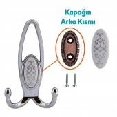 Metax Uzay Portmanto Vestiyer Duvar Askısı Metal Dolap Elbise Askılığı Krom Beyaz Krom Kapak thumbnail 3