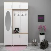 Metax Uzay Portmanto Vestiyer Duvar Askısı Metal Dolap Elbise Askılığı Krom Beyaz Krom Kapak thumbnail 4