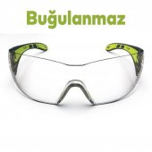 Bisiklet Koşu Motor Gözlüğü Uv Korumalı Sporcu Bisikletçi Buğulanmaz Gözlük Silikon Kulaklık Şeffaf - 4