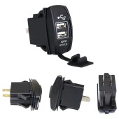 Concord CH-22 Çift USB Girişli 2x3.1A Mavi Işıklı Şarj  12-24V USB Araç Şarj - 4