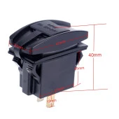 Concord CH-22 Çift USB Girişli 2x3.1A Mavi Işıklı Şarj  12-24V USB Araç Şarj - 5