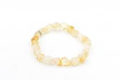 Hakiki Doğal Amorf Kesim İri Taneli Sitrin Taşı Bileklik thumbnail 1