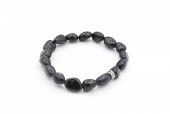 Hakiki Doğal Amorf Kesim İri Taneli Siyah Turmalin Taşı Bileklik thumbnail 2