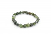 Hakiki Doğal Amorf Kesim İri Taneli Kanada Yeşim Taşı Bileklik thumbnail 2