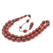 Ahmet Damar Beyzi Turuncu Colorist Sıkma Kehribar Tesbih thumbnail 2