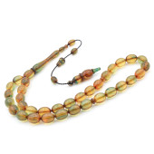 Murat Akbulut İmzalı Beyzi Kesim Mavi Ateş Kehribar Tesbih thumbnail 2