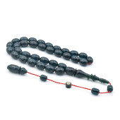 Ahmet Damar İmamesi Halkalı Lacivert Sıkma Kehribar Tesbih thumbnail 1