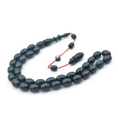 Ahmet Damar İmamesi Halkalı Lacivert Sıkma Kehribar Tesbih thumbnail 2