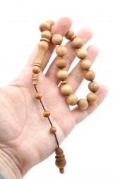 Usta İşi Sistemli Küre Kesim Şimşir Ağacı Efe Maskot Tesbih thumbnail 4