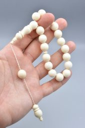 Usta İşi Sistemli Küre Kesim Deve Kemiği Efe Maskot Tesbih thumbnail 4