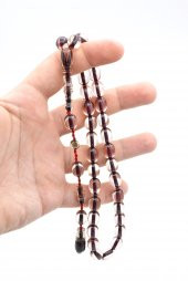 Ebu Sırr İmzalı Tombul Beyzi Kesim İri Boy Şeffaf Katalin Tesbih thumbnail 4