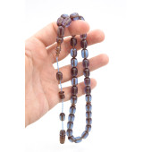 Usta İşi Sistemli Kapsül Kesim Koyu Mavi Katalin Tesbih thumbnail 3