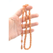 Usta İşi Sistemli Kapsül Kesim İri Boy Beyaz Katalin Tesbih thumbnail 3