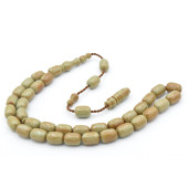 Usta İşi Sistemli Kapsül Kesim İri Boy Kahve Mavi Katalin Tesbih - 2