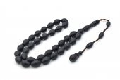 Sistemli Bilek Boy Beyzi Kesim Siyah Fiber Tesbih - 2