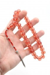 Usta İşi Basık Model Açık Kırmızı İran Necef Bağa Tesbih İri Boy 002 thumbnail 4