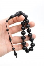 Usta İşi Sığırcık Kesim Siyah Uçak Camı Efe Maskot Tesbih thumbnail 4