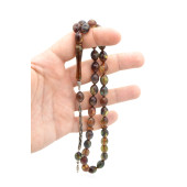 Gümüş Kaplama Kamçılı Colorist Sedefli Sıkma Kehribar Tesbih 003 thumbnail 3