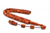 USTA İŞİ SİSTEMLİ KESME MODEL TURUNCU FİBER TESBİH İRİ BOY - 1