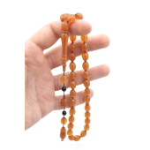 USTA İŞİ SİSTEMLİ TOMBUL BEYZİ KESİM SARI SIKMA KEHRİBAR TESBİH 160 thumbnail 3