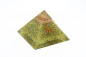 Hakiki Doğal Olivin Taşı Orgonit Piramit 200 Gram - 1