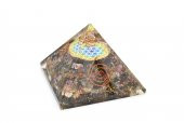 Hakiki Doğal Turmalin Taşı Orgonit Piramit 181 Gram - 1